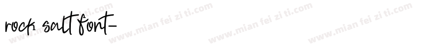 rock salt font字体转换